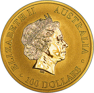 2017 One Ounce Gold Nugget Kangaroo Obverse