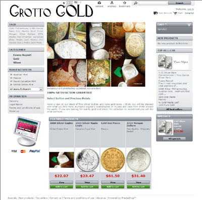 Grotto Gold (grottogold.com) Home Page