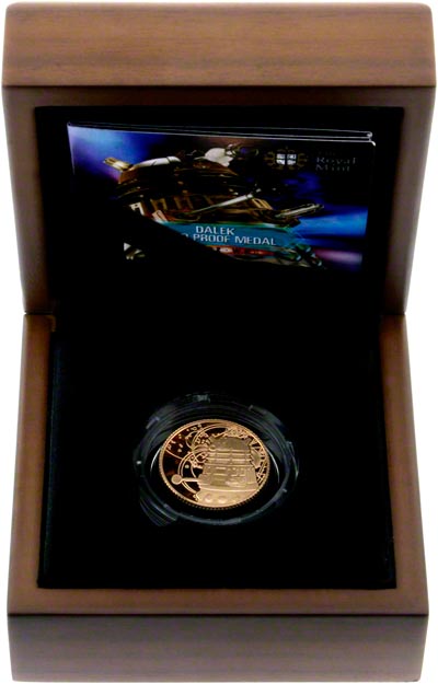 Dr. Who Gold Medallion in Presentation Box