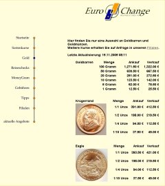 Euro Change DE Gold Coins Page