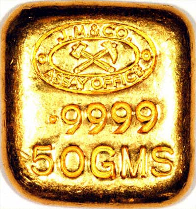 0.9999 Fine Gold Bar by Johnson Matthey