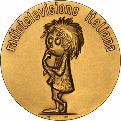 Obverse of Italy Radio Televisione Gold Medallion