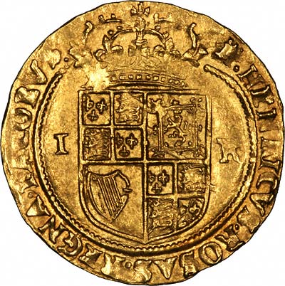 Large Crowned Shield on Reverse of James I Gold Double Crown