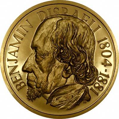 Benjamin Disraeli on Obverse of 1966 British Prime Ministers Gold Medal