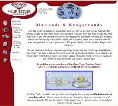 Philip Zetler Jewellers Diamonds & Krugerrands Page