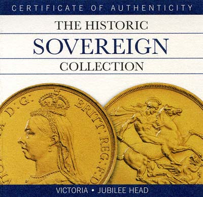 Royal Mint Historic Sovereign Collection Certificate