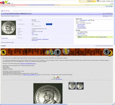 Silver Krugerrand Commemorative on eBay