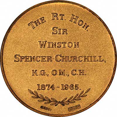 Reverse of 1965 Churchill Gold Medal by John Taylor