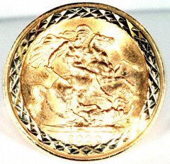 Half Sovereign Ring - Top View