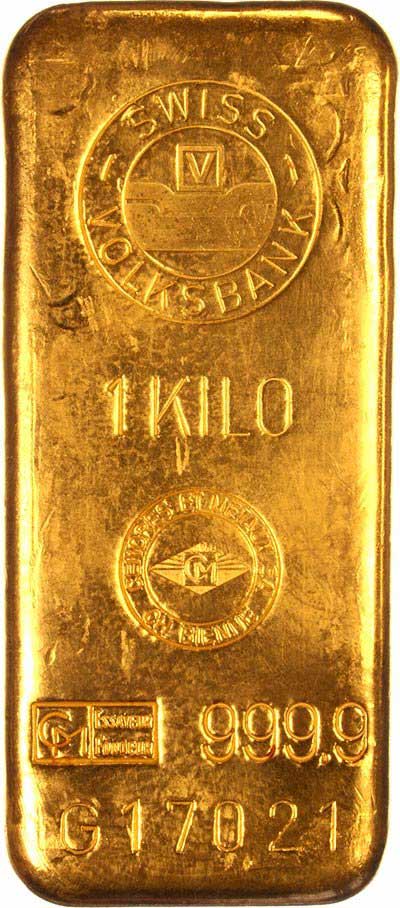 Swiss Volksbank One Kilogramme Gold Bar