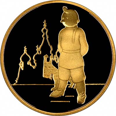 Obverse of Tintin in Russia