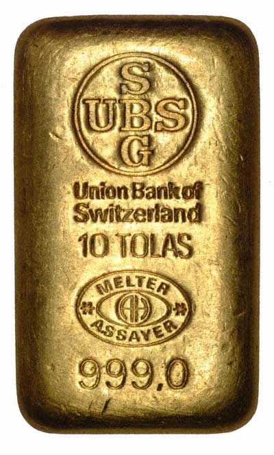 UBS 10 Tola Gold Bar