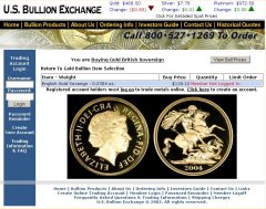 US Bullion Exchange Sovereigns Page