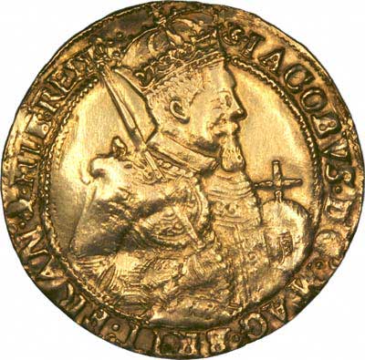 James VI on Obverse of 1609 Scottish Gold Unit