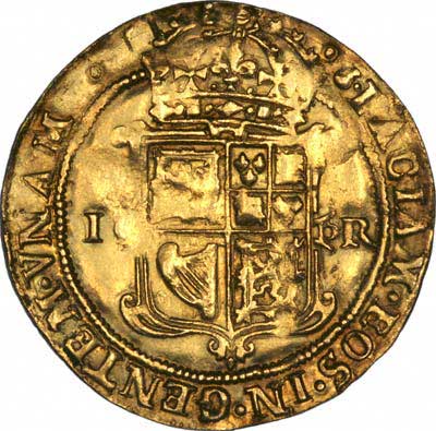 Reverse of 1609 Scottish Gold Unit