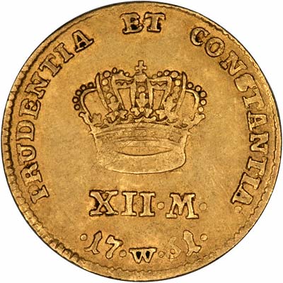 Reverse of 1761 Ducat Courant
