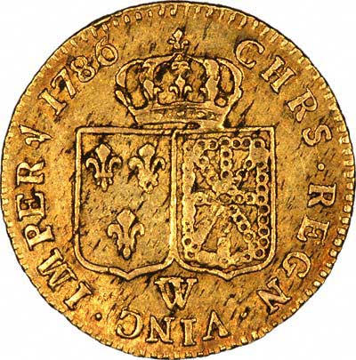 Reverse of Louis XVI Gold Louis D'Or