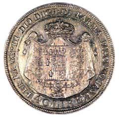 Shield on Reverse of 40 Lire of 1815
