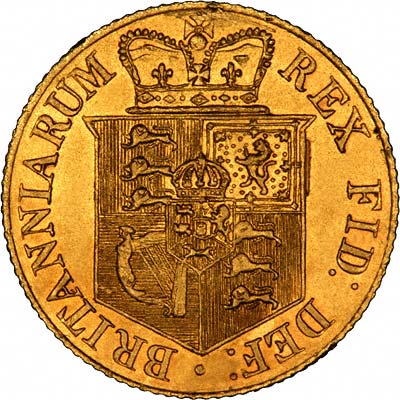 Reverse of 1817 George III Half Sovereign