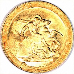 Reverse of 1820 George III Sovereign