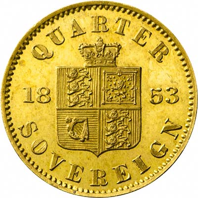 Reverse of 1853 Pattern Quarter Sovereign