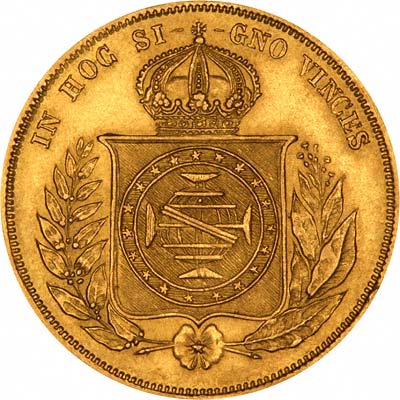 Reverse of 1856 Brazil 10,000 Reis