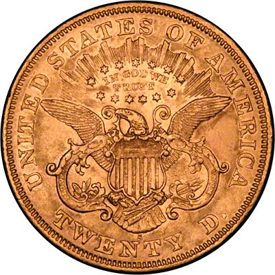 Reverse of 1873 American Gold Double Eagle
