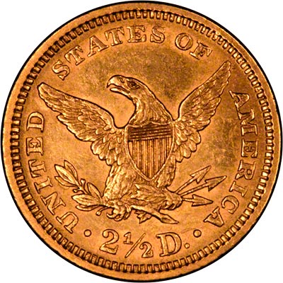 Spread Eagle Reverse Design on 1878 American Gold Quarter Eagle