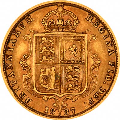 Reverse of 1887 Half Sovereign