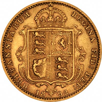 Reverse of 1892 Half Sovereign