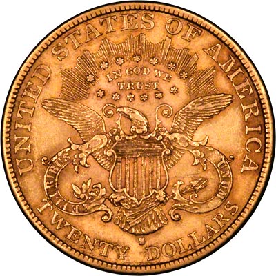 Reverse of 1892 American Gold Double Eagle