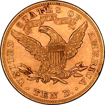 Reverse of 1893 American Gold Eagle