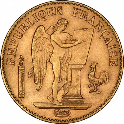 Obverse of 1895 20 Francs