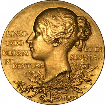 Reverse of 1897 Queen Victoria Diamond Jubilee Gold Medal