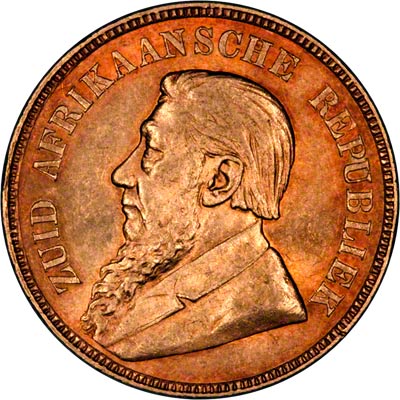 Obverse of 1898 South African 1 Pond