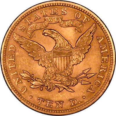 Reverse of 1899 American Gold Eagle