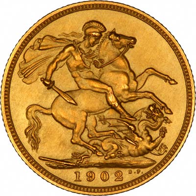 Our 1902 Edward VII Coronation Gold Proof Sovereign Reverse Photograph