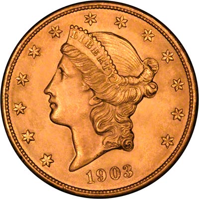 Obverse of 1903 American Gold Double Eagle