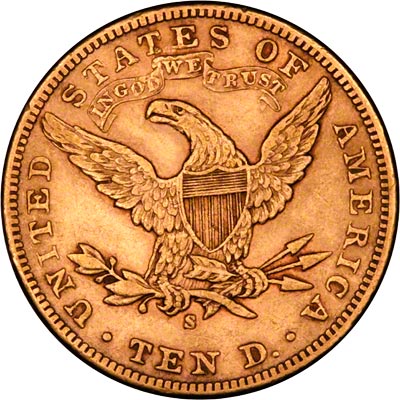 Reverse of 1906 American Gold Eagle