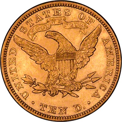 Reverse of 1907 American Gold Eagle
