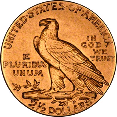 Reverse of 1912 American Gold Quarter Eagle