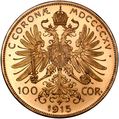 Reverse of 1915 Austrian 100 Corona