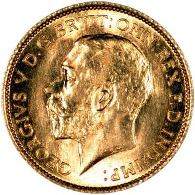 Our 1915 Sydney Mint Half Sovereign Obverse Photo