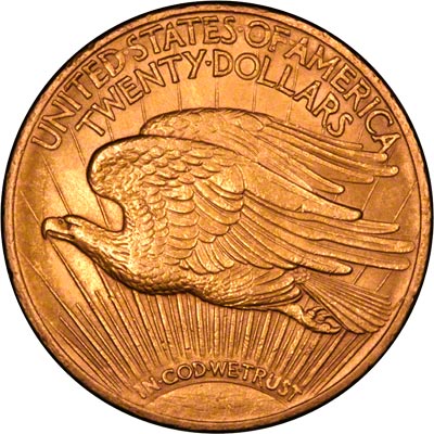Reverse of 1922 American Gold Double Eagle