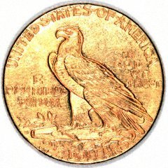 Reverse of 1925 American Gold Quarter Eagle