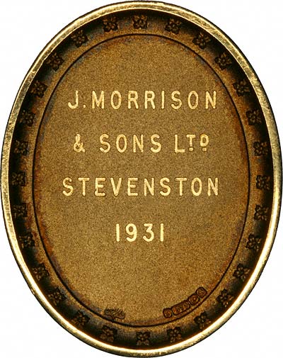 Reverse of 1931 Gold Medallion