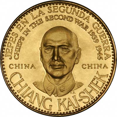 Chiang Kai-Shek on Venezuelan Chiefs of WWII Gold Medal