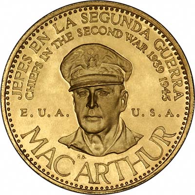 Douglas Mac Arthur on Venezuelan Chiefs of WWII Gold Medal