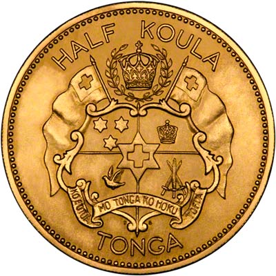 Reverse of 1962 Tonga Half Koula