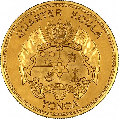 Reverse of 1962 Tonga Quarter Koula